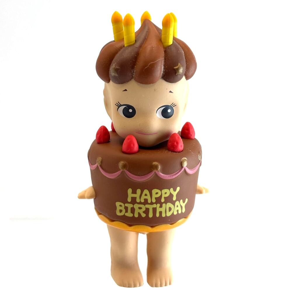 New Kewpie/Angel Mini Figure, Chocolate Birthday Cake, Open Blind Box